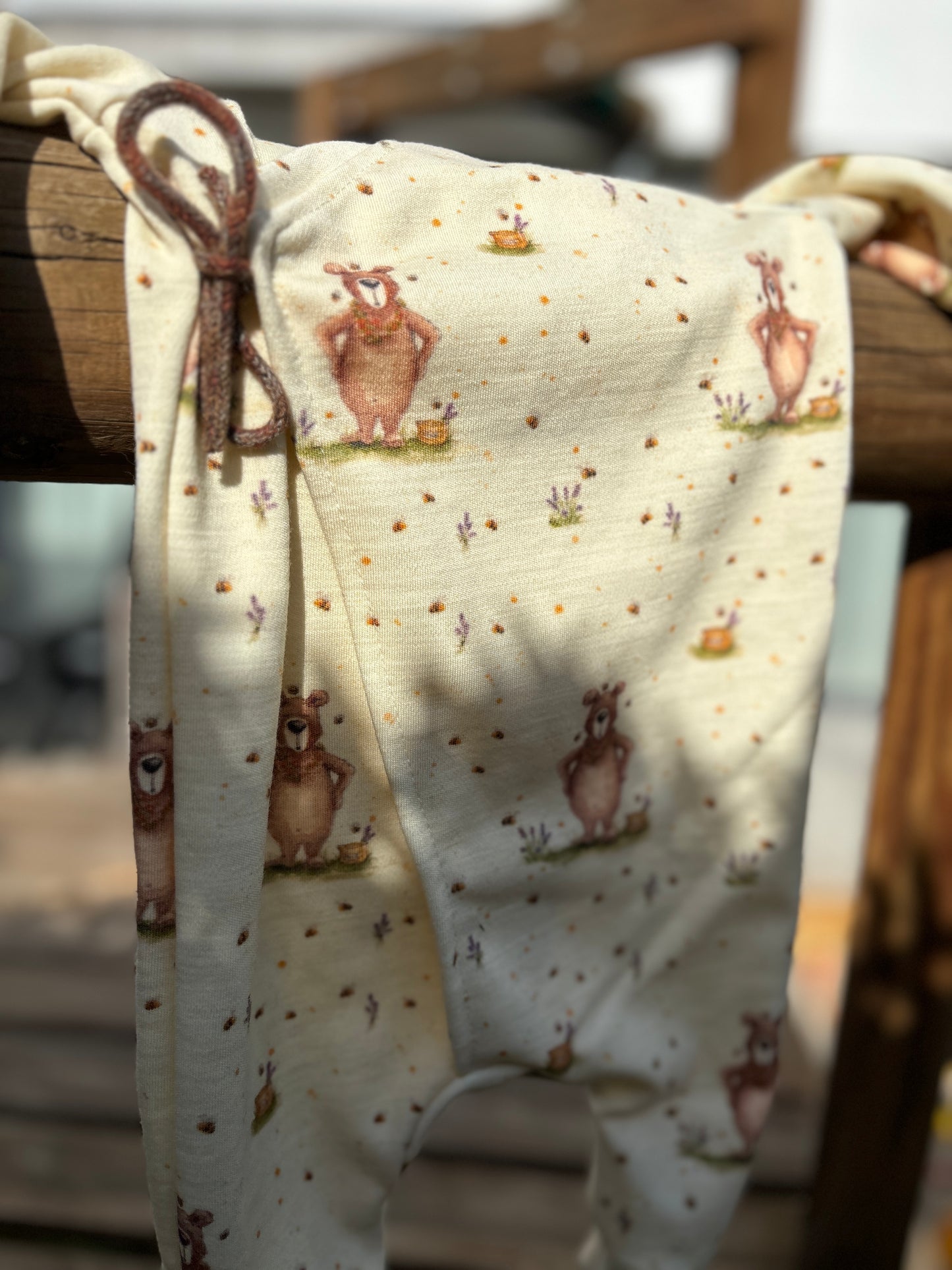 BABY WICKELSTRAMPLER MERINOWOLLE BÄR ERWIN